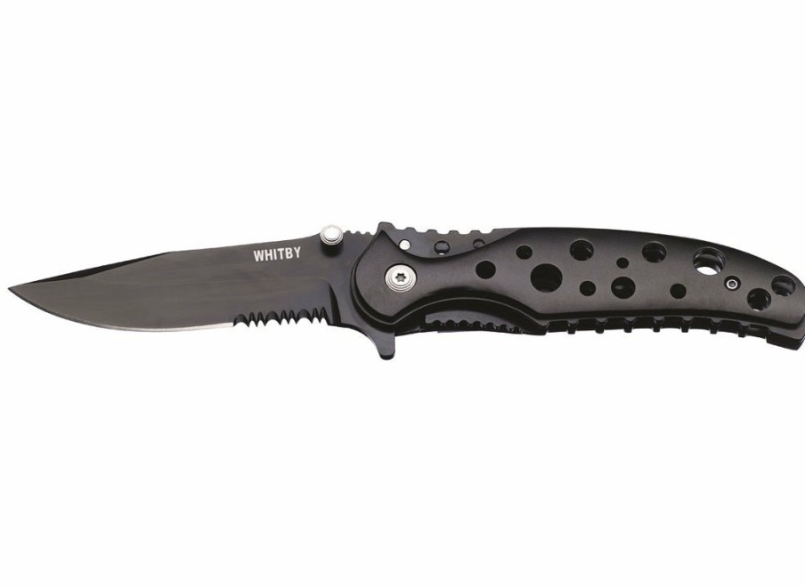 Whitby Knives Whitby Black Lock Knife (3.25") | Lock Knives