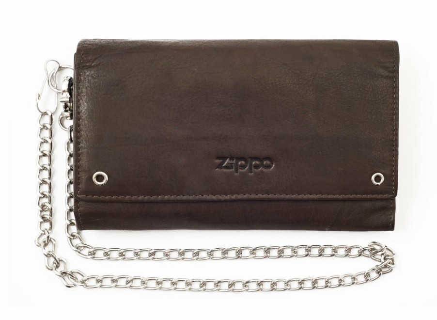 Zippo Zippo Leather Biker Wallet | Leather Wallets