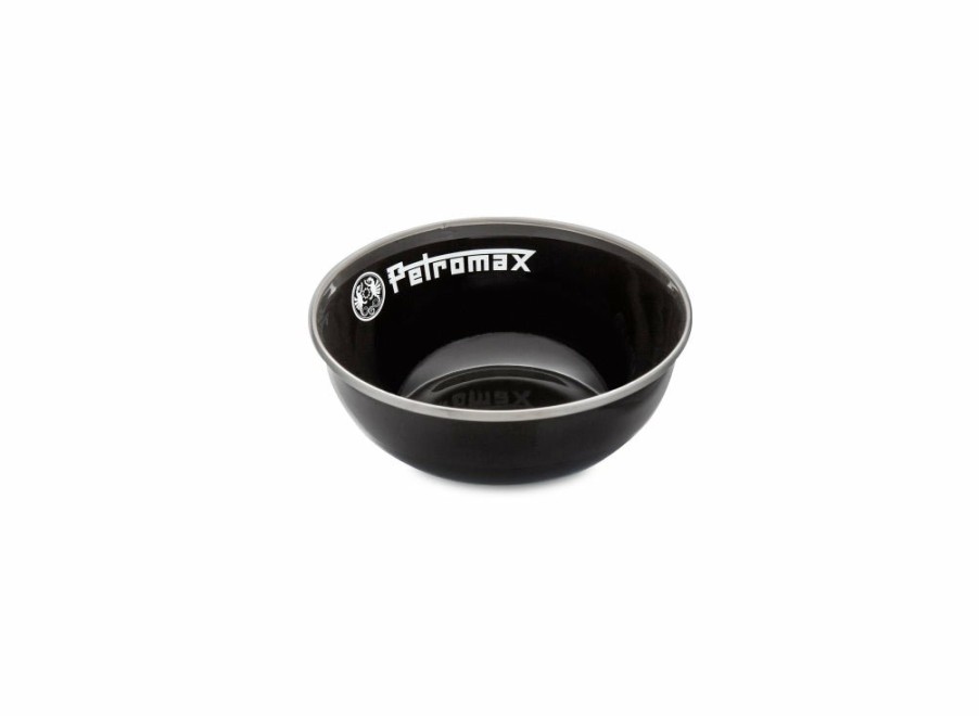 Petromax Petromax Set Of 2 Enamel Bowls - Black - Small | Enamel Tableware