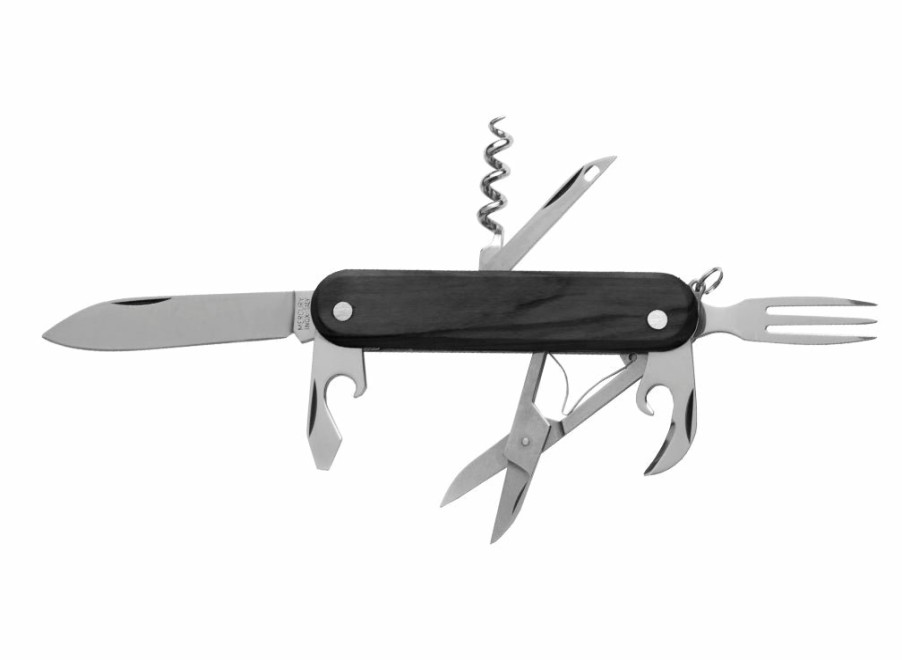 Whitby Knives Whitby Black Pakkawood Multipurpose Folding Knife (2.76") W/ 7 Tools | Multi-Tool Knives