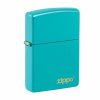 Zippo Zippo Logo Lighter - Flat Turquoise | Lighters