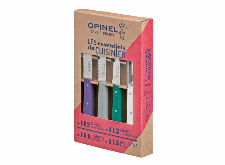 Opinel Opinel Art Deco 4Pc Kitchen Knife Set | Vegetable Knives