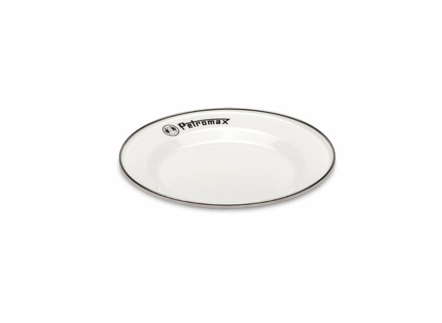 Petromax Petromax Set Of 2 Enamel Plates - White - Small | Tableware