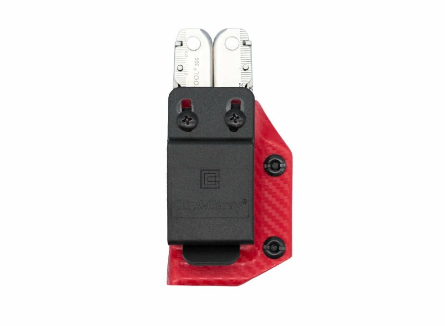 Clip & Carry Clip & Carry Kydex Sheath: Leatherman Super Tool 300 - Red Carbon Fibre | Sheaths