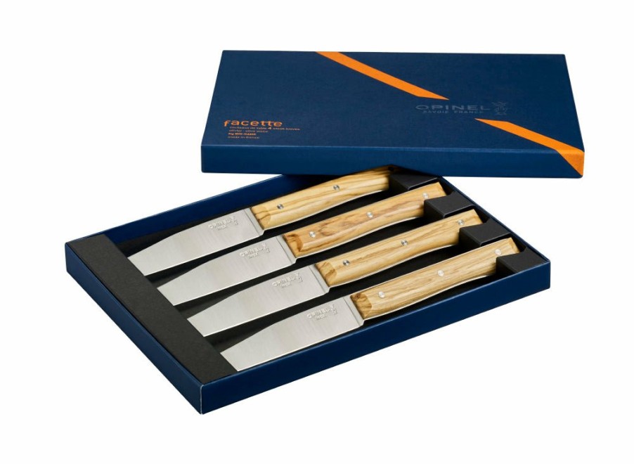 Opinel Opinel Facette 4Pc Table Knife Box Set - Olive | Table Knives