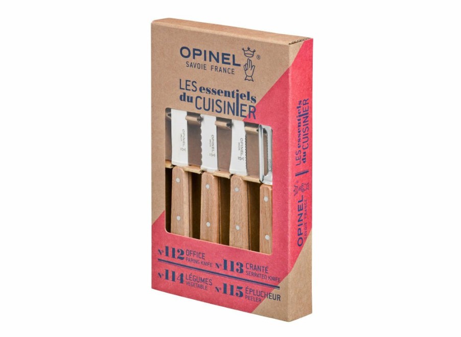 Opinel Opinel Beechwood 4Pc Kitchen Knife Set | Paring Knives