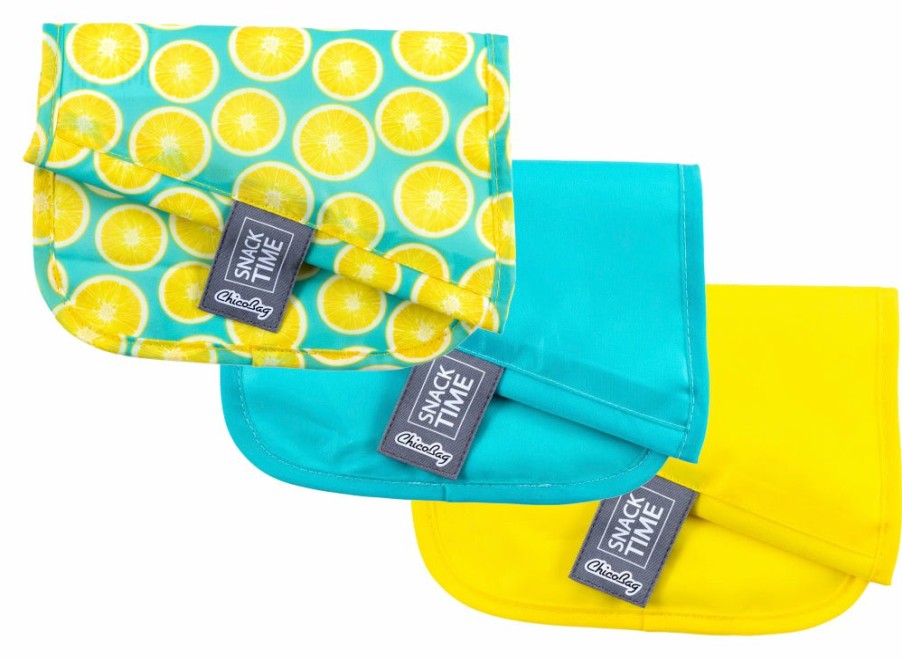 ChicoBag Chicobag Snack Time Reusable Bags - Pack Of 3 - Lemon | Reusable Snack Bags