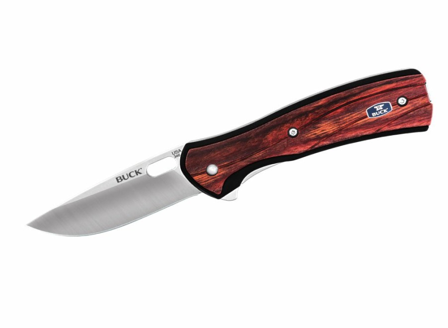 Buck Buck Vantage Avid Large Knife - Dymalux Red Wood | Outdoor Knives