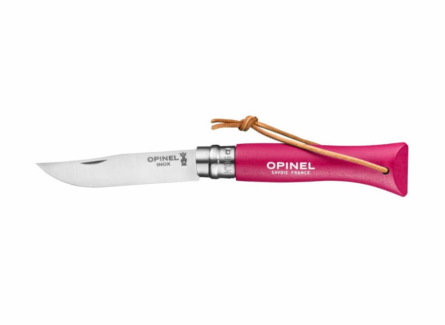 Opinel Opinel No.6 Colorama Trekking Knife - Raspberry | Lock Knives