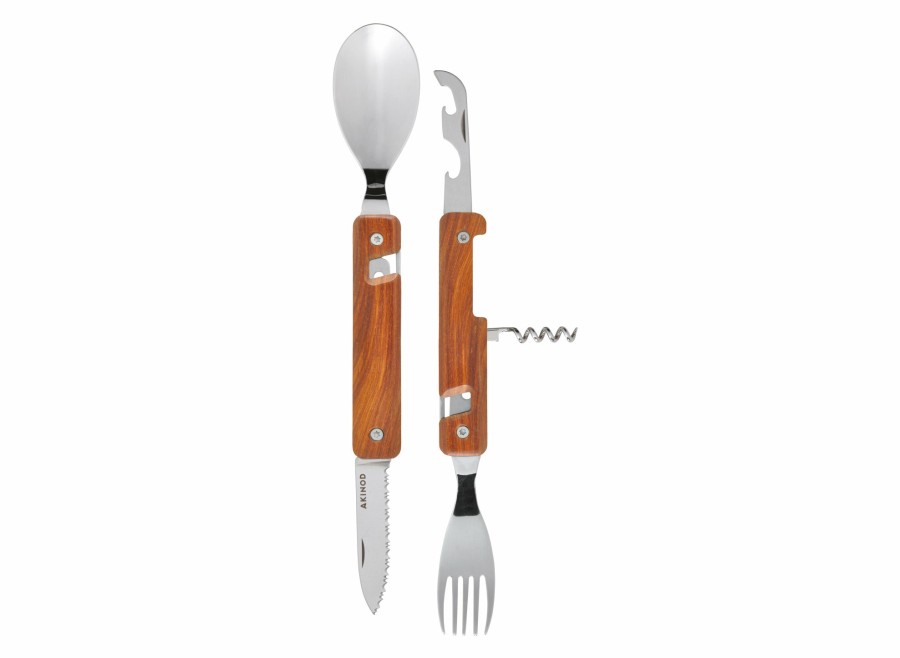 Akinod Akinod Multifunction Magnetic Cutlery (Mirror Finish) - Coral Wood | Corkscrews