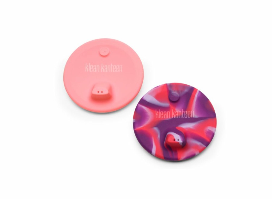 Klean Kanteen Klean Kanteen Kid Cup Sippy Lid 2-Pack - Pink Tie Dye | Caps & Accessories