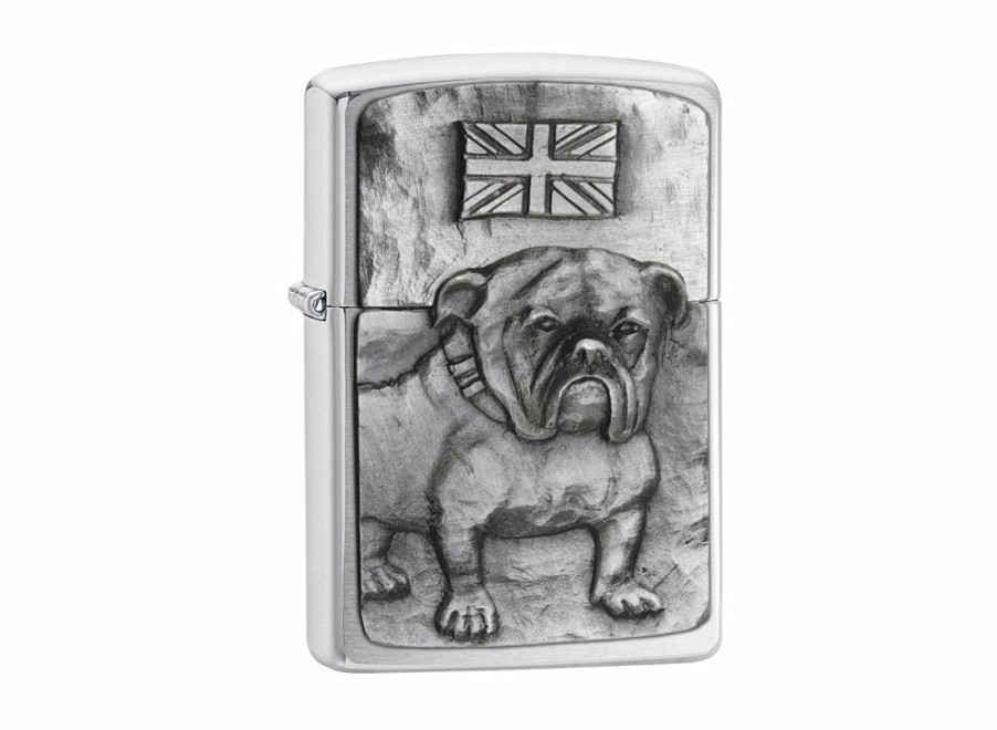 Zippo Zippo Bulldog Lighter - Brushed Chrome | Lighters