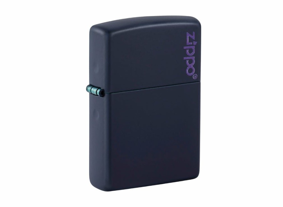 Zippo Zippo Logo Lighter - Navy Matte | Lighters