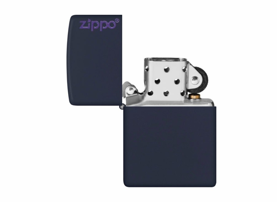 Zippo Zippo Logo Lighter - Navy Matte | Lighters