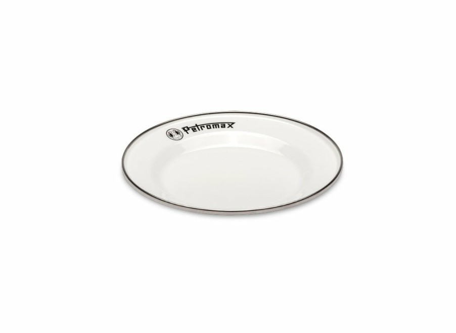 Petromax Petromax Set Of 2 Enamel Plates - White - Small | Enamel Tableware