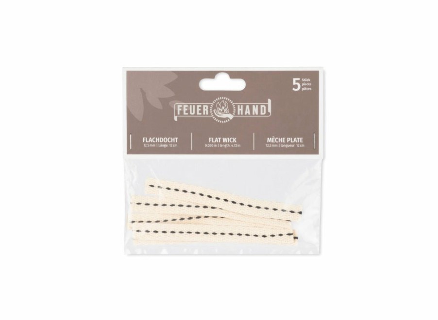 Feuerhand Feuerhand Pack Of 5 12Cm Flat Cotton Wicks For Baby Special 276 | Hurricane Lantern Accessories