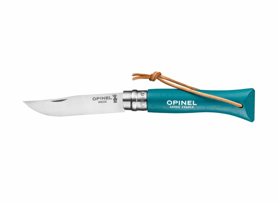 Opinel Opinel No.6 Colorama Trekking Knife - Turquoise | Lock Knives