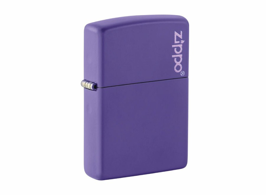 Zippo Zippo Logo Lighter - Purple Matte | Lighters