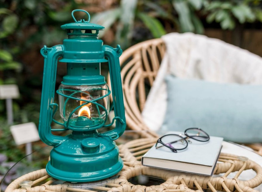 Feuerhand Feuerhand Baby Special 276 Hurricane Lantern - Teal Blue | Lanterns