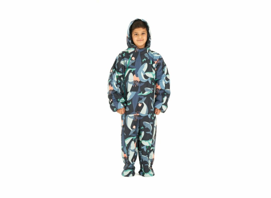 Selk'Bag Selk'Bag Kids Recycled Deep Sea Sleeping Bag Suit - Large | Wearable Sleeping Bag Suits