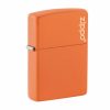 Zippo Zippo Logo Lighter - Orange Matte | Lighters