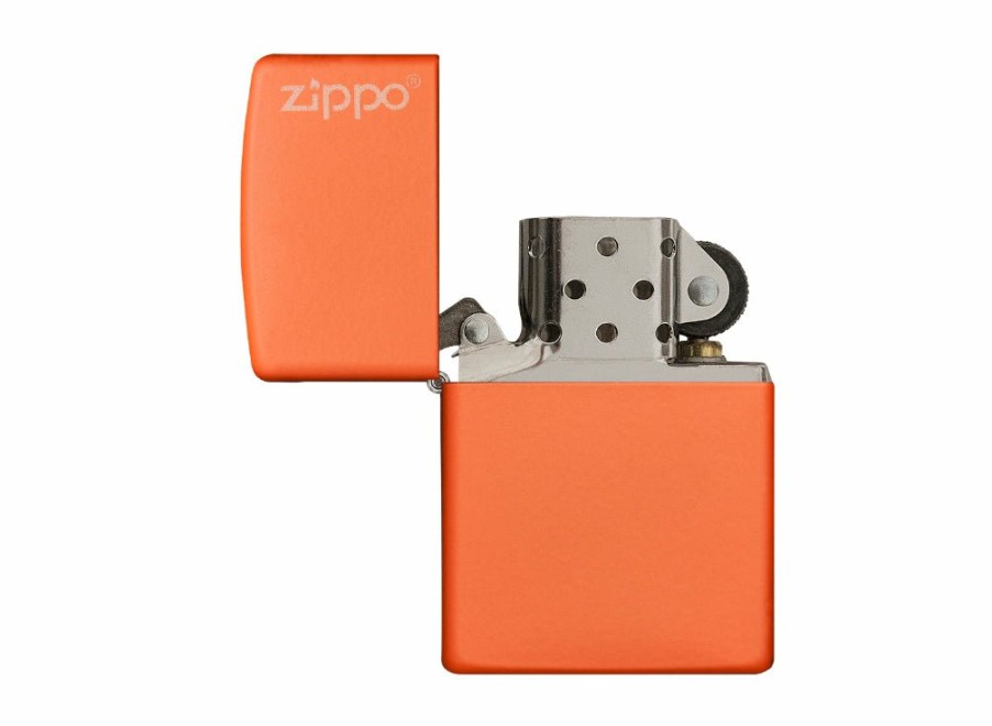 Zippo Zippo Logo Lighter - Orange Matte | Lighters