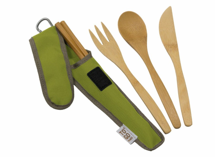 ChicoBag To-Go Ware Bamboo Utensil Set - Avocado | Reusable Utensils