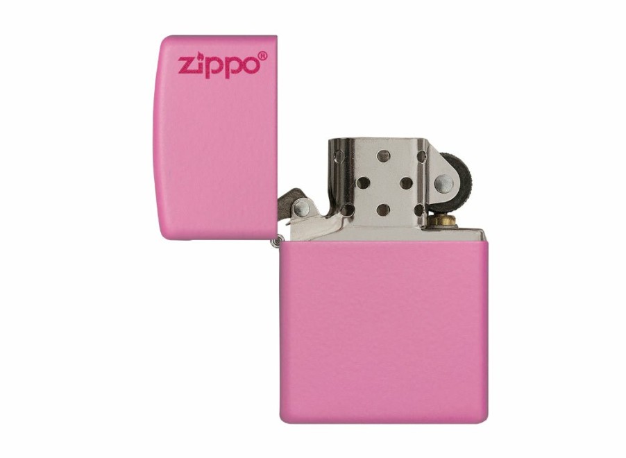 Zippo Zippo Logo Lighter - Pink Matte | Lighters