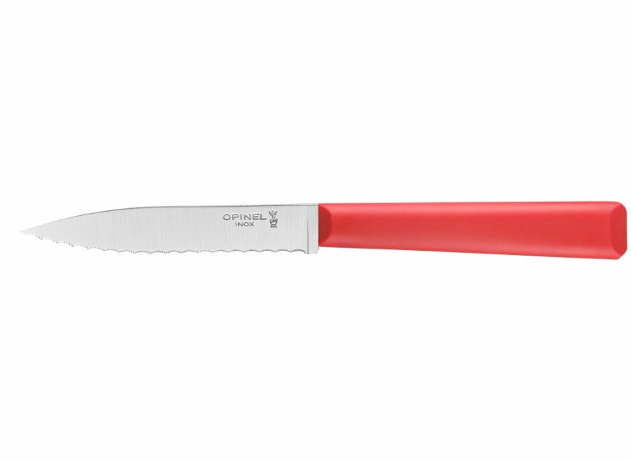 Opinel Opinel No.313 Essentiels+ Serrated Knife - Red | Serrated Knives