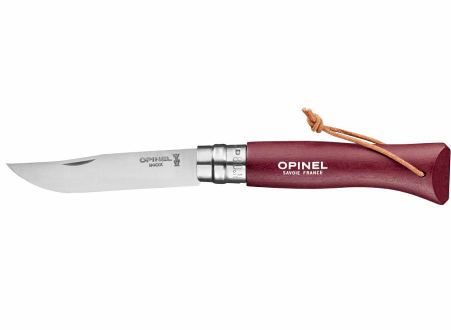 Opinel Opinel No.8 Colorama Trekking Knife - Burgundy | Outdoor Knives