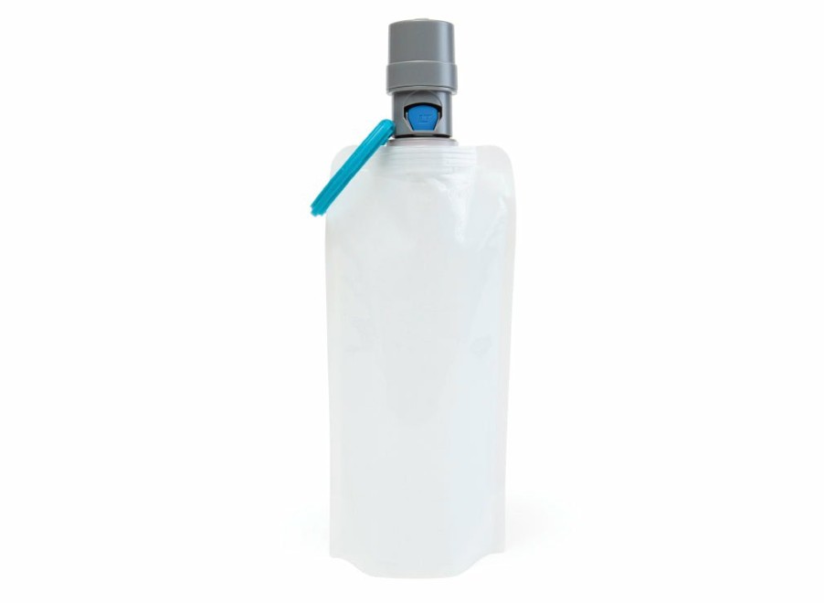 Vapur Vapur Ez Lick Portable Dog Water Bottle 700Ml - Solids - Whiteout | Foldable Dog Water Bottles