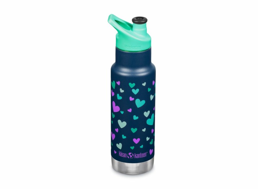 Klean Kanteen Klean Kanteen Insulated Kid Narrow Classic W/ Sport Cap 355Ml - Navy Heart | Insulated Bottles