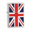 Zippo Zippo Union Jack Lighter - Brushed Chrome | Lighters