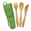 ChicoBag To-Go Ware Bamboo Kids Utensil Set - Kiwi | Reusable Utensils