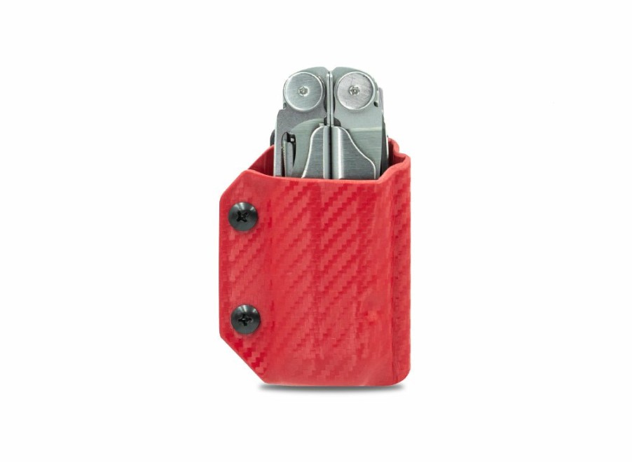 Clip & Carry Clip & Carry Kydex Sheath: Leatherman Wave / Wave+ - Red Carbon Fibre | Multi-Tool Sheaths