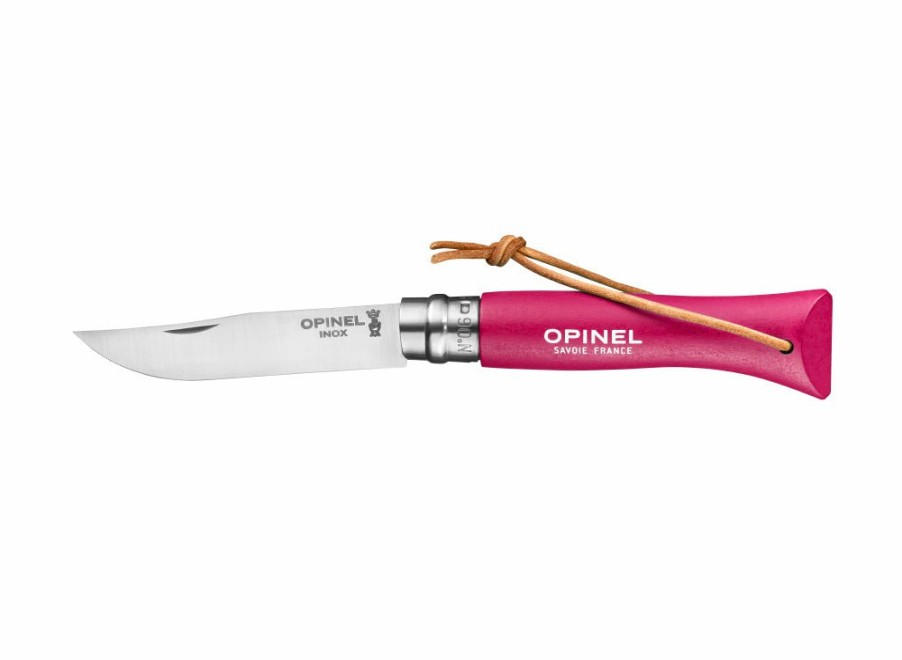 Opinel Opinel No.6 Colorama Trekking Knife - Raspberry | Outdoor Knives