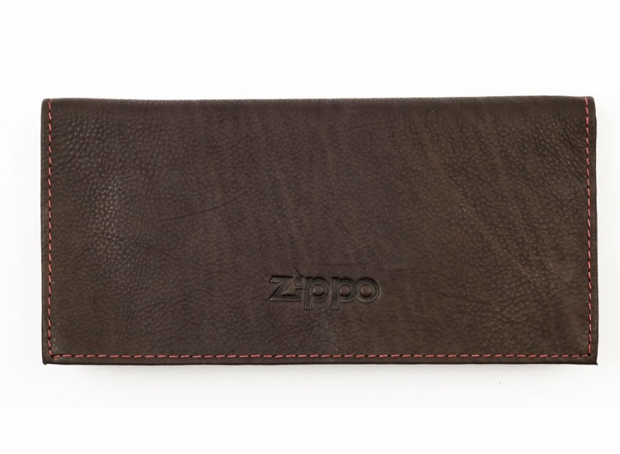 Zippo Zippo Leather Tri-Fold Tobacco Pouch - Mocha | Leather Wallets