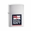 Zippo Zippo Royal Navy Lighter - Brushed Chrome | Lighters