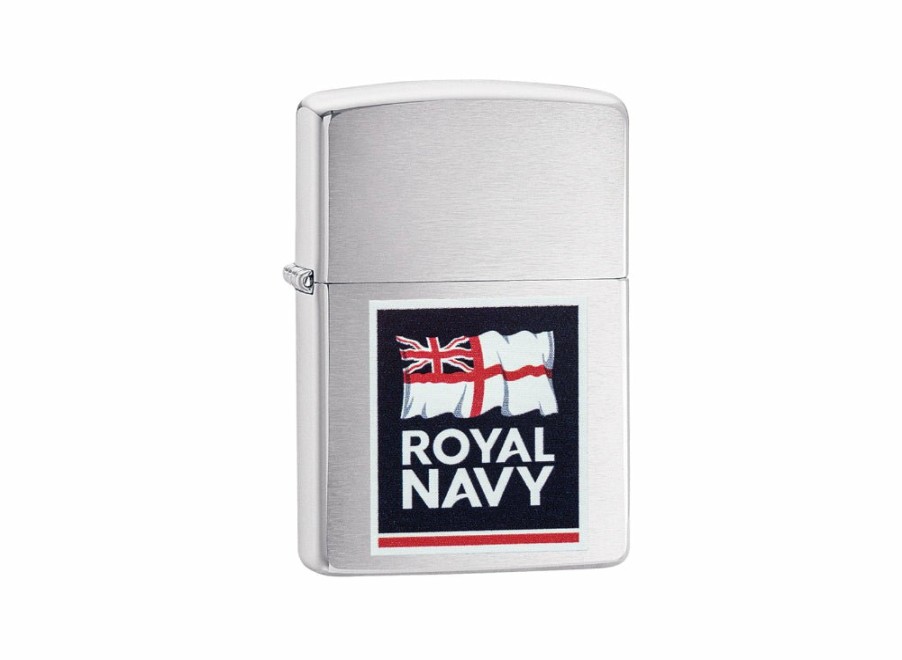 Zippo Zippo Royal Navy Lighter - Brushed Chrome | Lighters