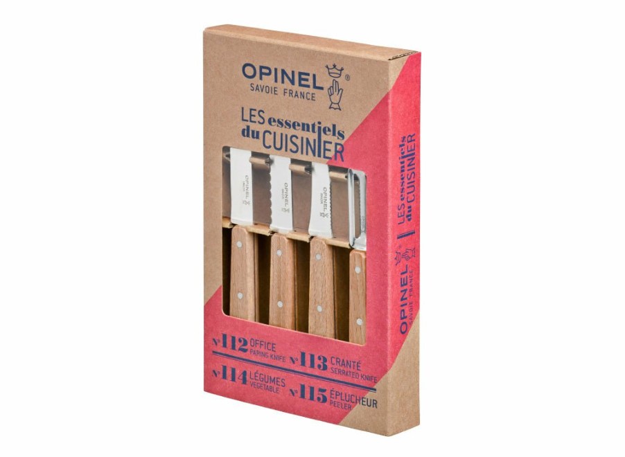 Opinel Opinel Beechwood 4Pc Kitchen Knife Set | Kitchen Sets