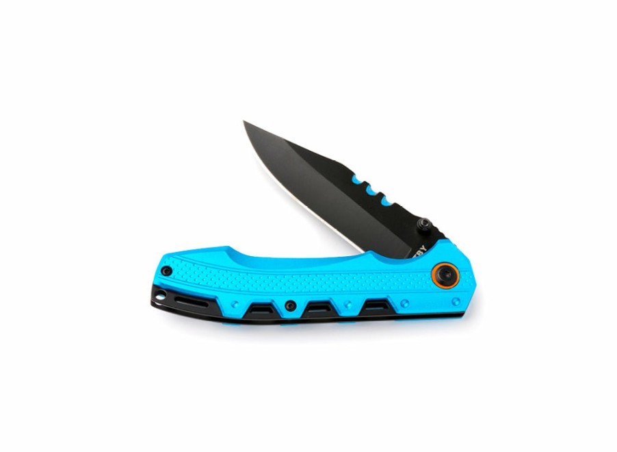 Whitby Knives Whitby Liner Lock Knife - Blue Aluminium (3.25") | Lock Knives