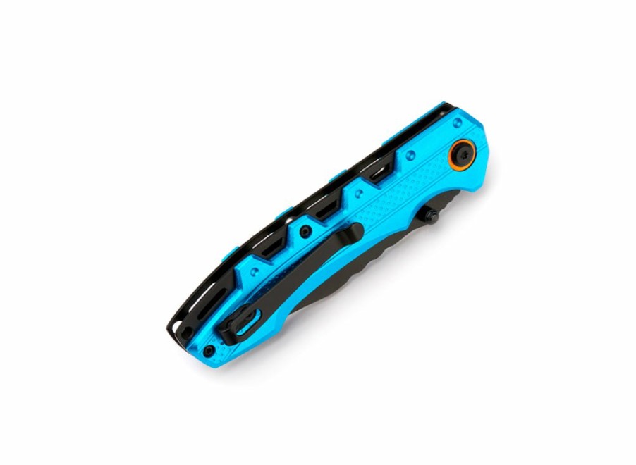 Whitby Knives Whitby Liner Lock Knife - Blue Aluminium (3.25") | Lock Knives