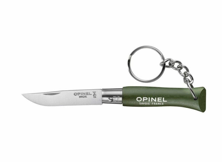 Opinel Opinel No.4 Colorama Non Locking Keyring Knife - Khaki | General Purpose Knives