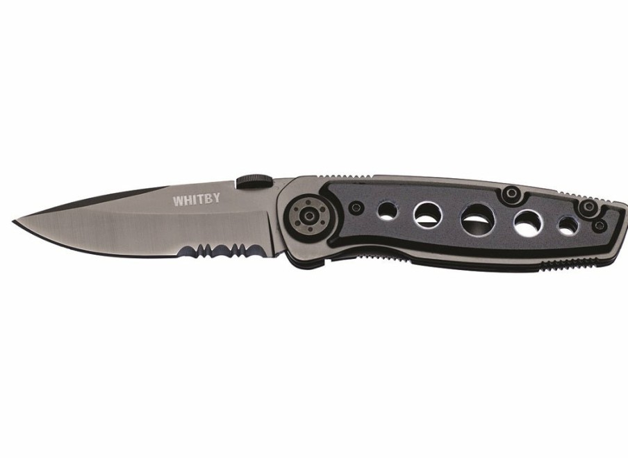 Whitby Knives Whitby Black Gun Metal Lock Knife (2.5") | Outdoor Knives