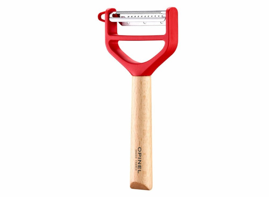 Opinel Opinel T-Duo Wood Peeler - Red | Kitchen Knives