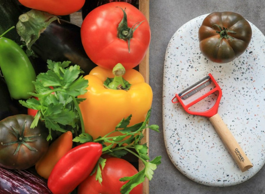 Opinel Opinel T-Duo Wood Peeler - Red | Kitchen Knives