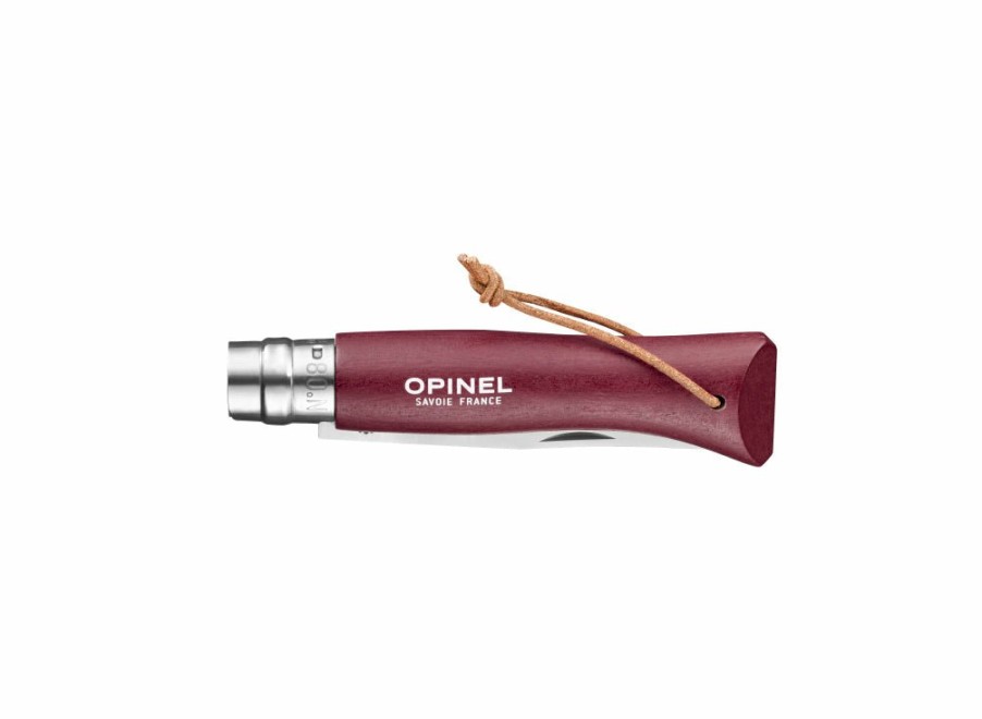 Opinel Opinel No.8 Colorama Trekking Knife - Burgundy | Lock Knives