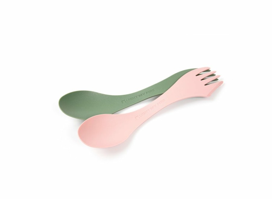 Light My Fire Light My Fire Spork Original 2-Pack - Sandy Green/Dusty Pink | Sporks