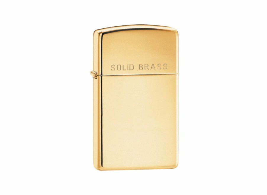 Zippo Zippo Slim Lighter - High Polish Solid Brass | Lighters