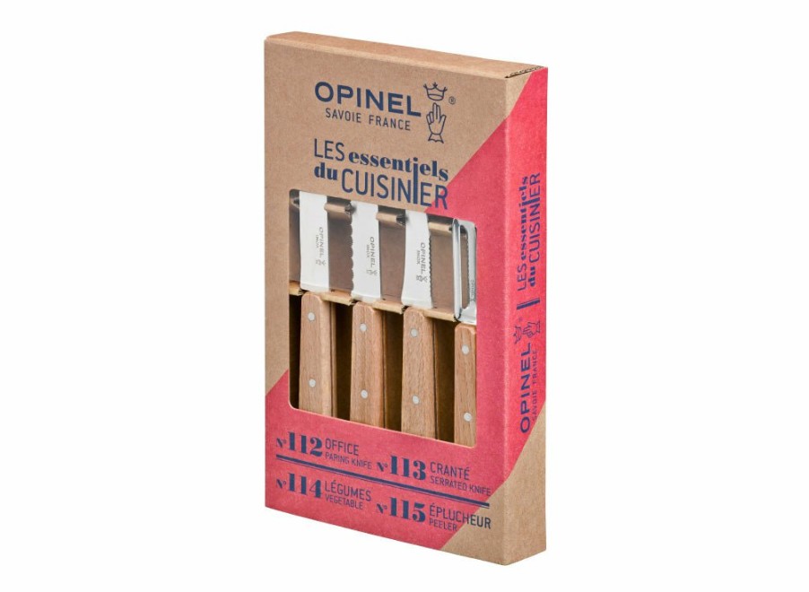 Opinel Opinel Beechwood 4Pc Kitchen Knife Set | Kitchen Knives